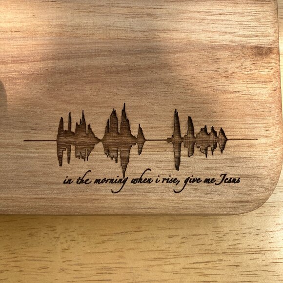In The Morning When I Rise, Give Me Jesus Soundwave Cutting Board - Picture 2 of 6